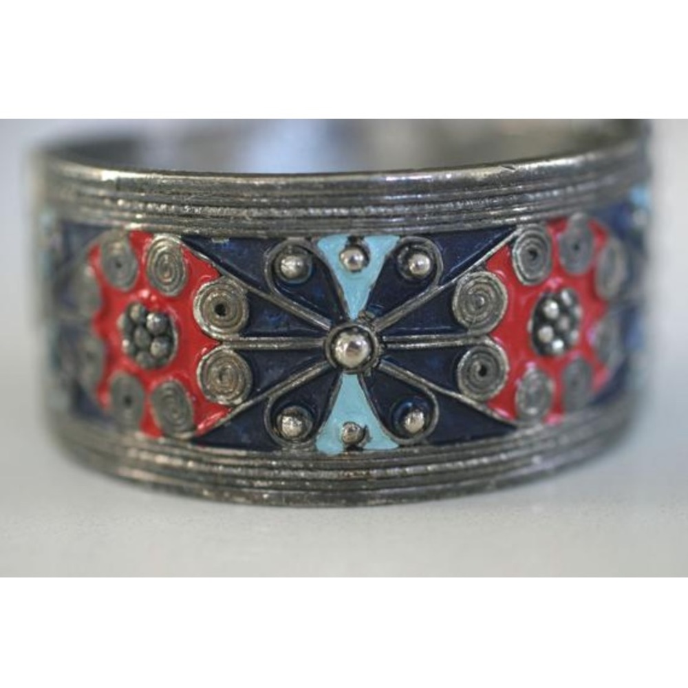 Hinged Painted Cuff Bracelet - Picture 4 of 5
